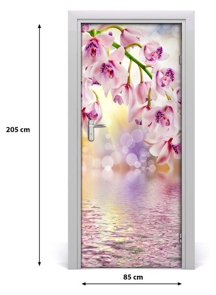 Naklejka samoprzylepna okleina na drzwi Orchidea