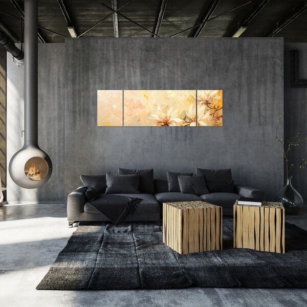Obraz - Kwiaty (170x50 cm)