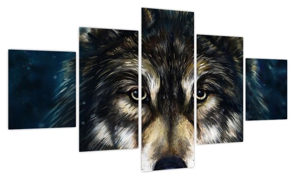 Obraz - Wilk (125x70 cm)