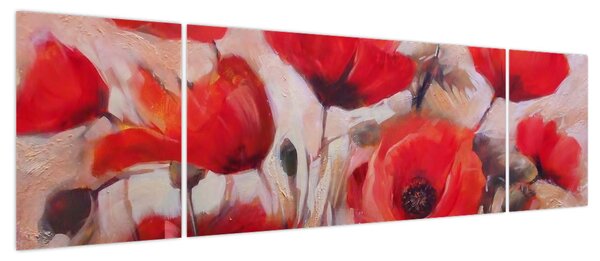 Obraz - Wilcze maki (170x50 cm)