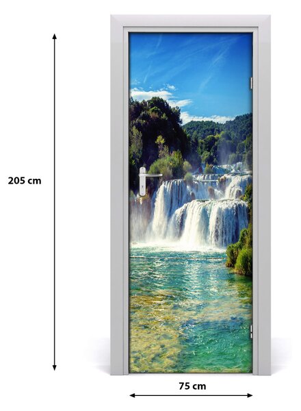Naklejka fototapeta na drzwi Wodospad Krka