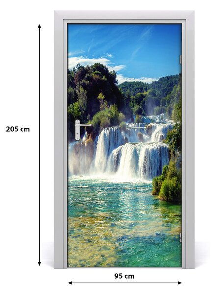 Naklejka fototapeta na drzwi Wodospad Krka