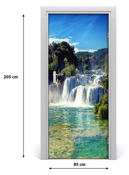 Naklejka fototapeta na drzwi Wodospad Krka