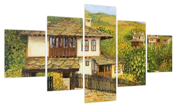 Obraz - Domki letniskowe w lecie (125x70 cm)