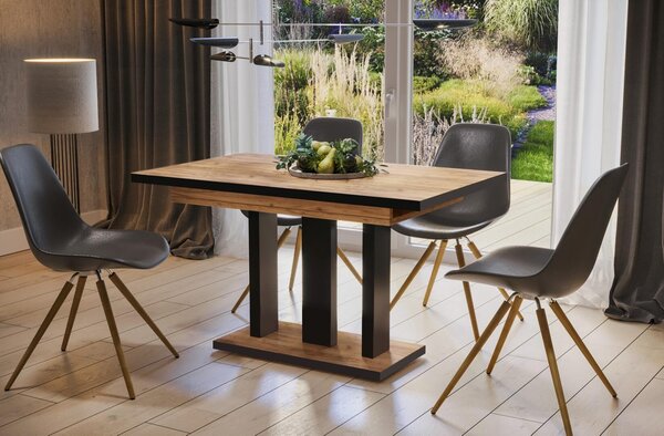 MebleMWM Stół drewniany APPIA BLACK | 130-210x80 | Kolor do wyboru