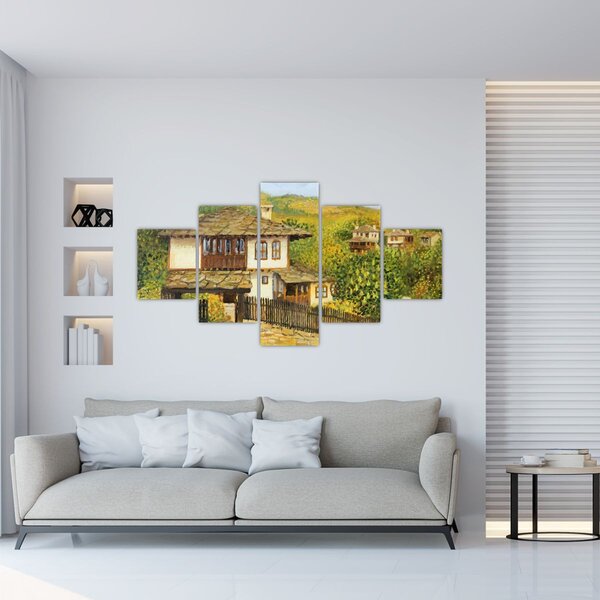 Obraz - Domki letniskowe w lecie (125x70 cm)