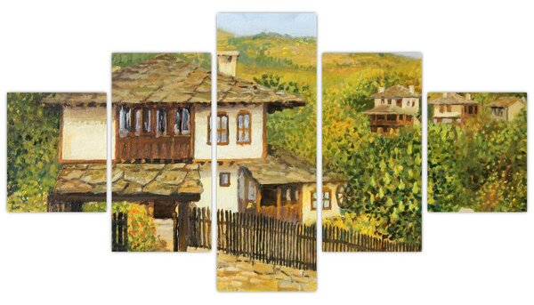 Obraz - Domki letniskowe w lecie (125x70 cm)