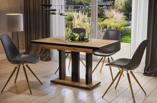 MebleMWM Stół drewniany APPIA BLACK | 130-210x80 | Kolor do wyboru