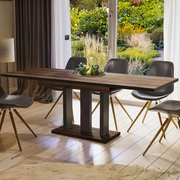 MebleMWM Stół drewniany APPIA BLACK | 130-210x80 | Kolor do wyboru