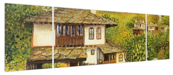 Obraz - Domki letniskowe w lecie (170x50 cm)