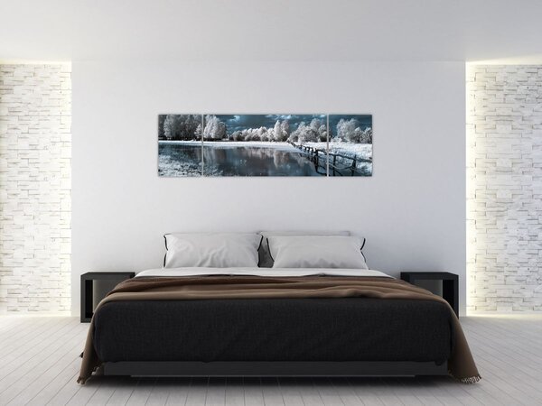 Obraz - Zamarznięty krajobraz (170x50 cm)