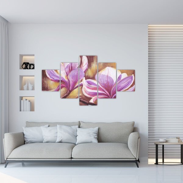 Obraz - Kwiaty magnolii (125x70 cm)