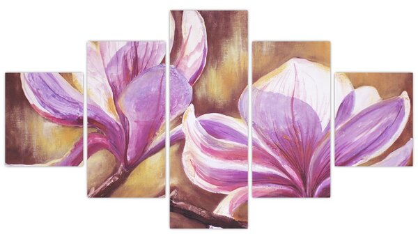 Obraz - Kwiaty magnolii (125x70 cm)