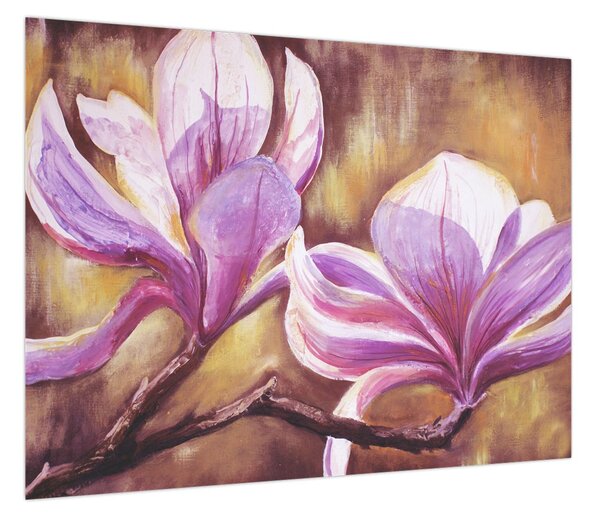 Obraz - Kwiaty magnolii (70x50 cm)