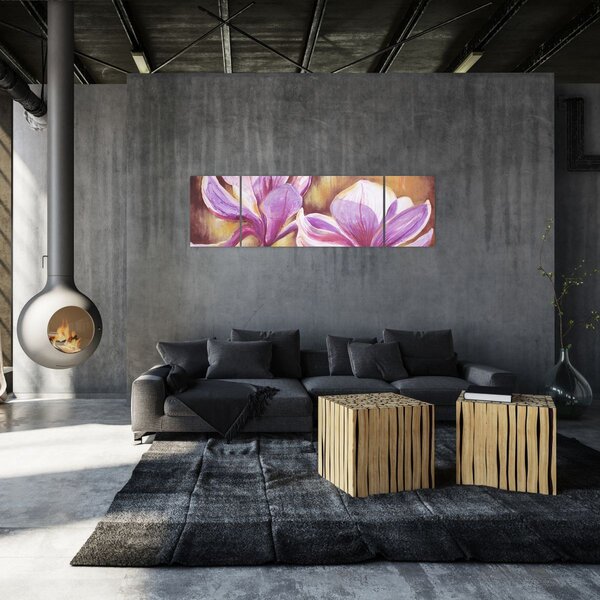 Obraz - Kwiaty magnolii (170x50 cm)