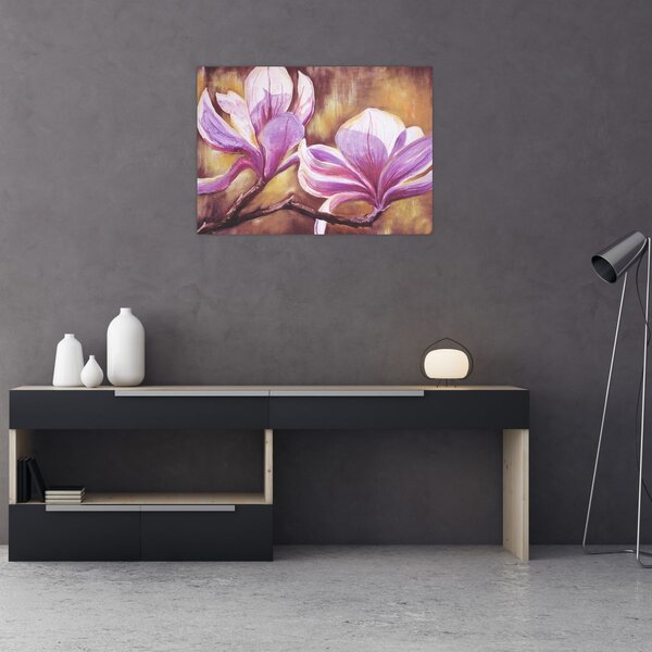 Obraz - Kwiaty magnolii (70x50 cm)
