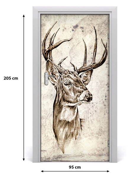 Naklejka samoprzylepna na drzwi Jeleń