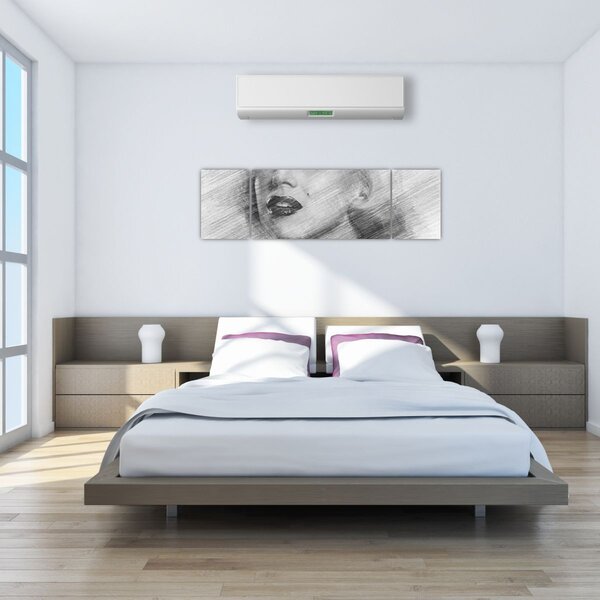 Obraz - Portret Marilyn Monroe (170x50 cm)