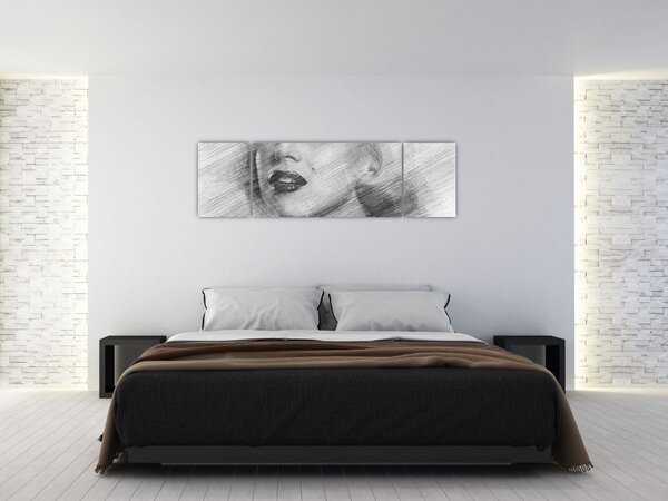Obraz - Portret Marilyn Monroe (170x50 cm)