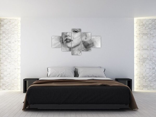 Obraz - Portret Marilyn Monroe (125x70 cm)