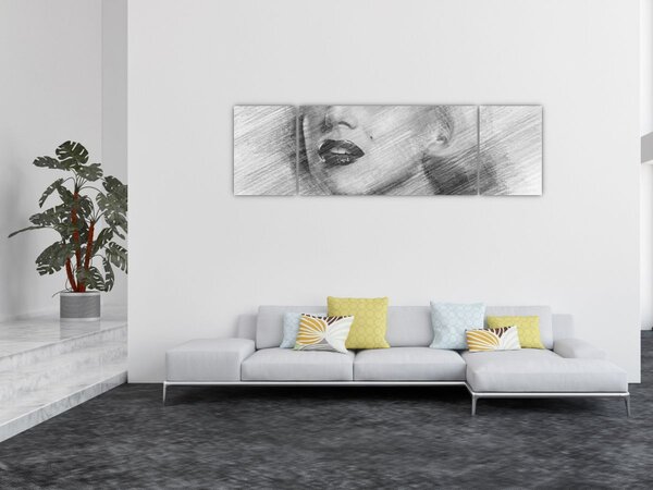 Obraz - Portret Marilyn Monroe (170x50 cm)