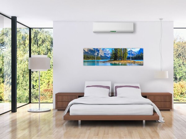 Obraz - Krajobraz górski z rzeką (170x50 cm)