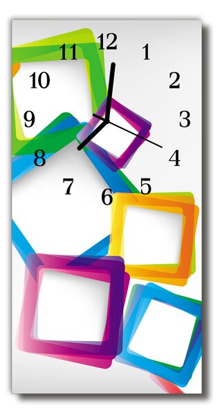 Zegar Szklany Pionowy Sztuka Kolorowe prostokąty kolorowy