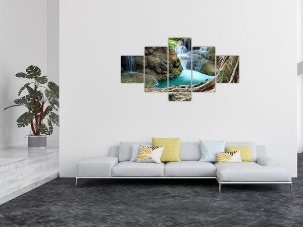 Obraz - Rzeka z wodospadami (125x70 cm)