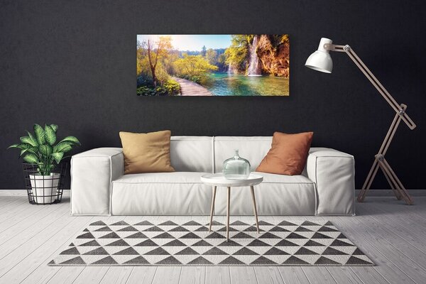 Obraz canvas Spokojna Tafla Jeziora o Zmierzchu