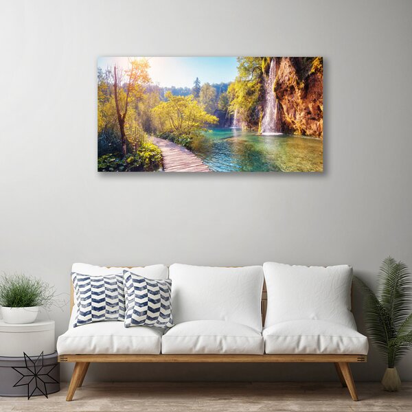 Obraz canvas Spokojna Tafla Jeziora o Zmierzchu