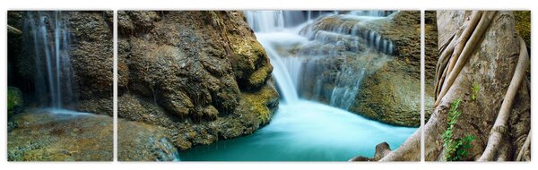 Obraz - Rzeka z wodospadami (170x50 cm)
