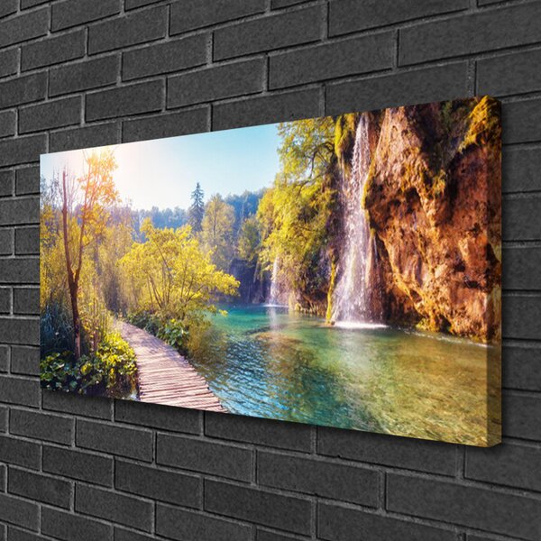 Obraz canvas Spokojna Tafla Jeziora o Zmierzchu