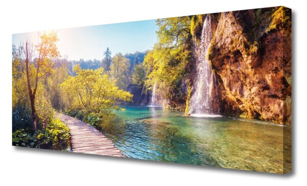 Obraz canvas Spokojna Tafla Jeziora o Zmierzchu