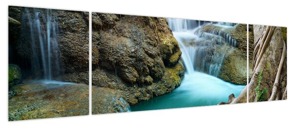 Obraz - Rzeka z wodospadami (170x50 cm)