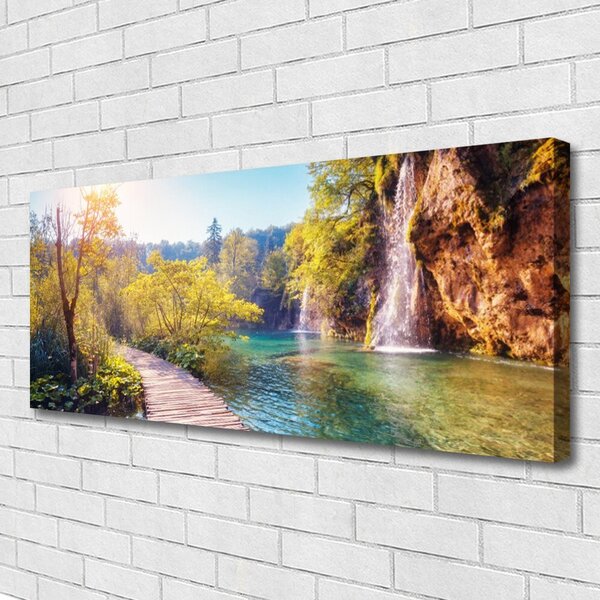 Obraz canvas Spokojna Tafla Jeziora o Zmierzchu