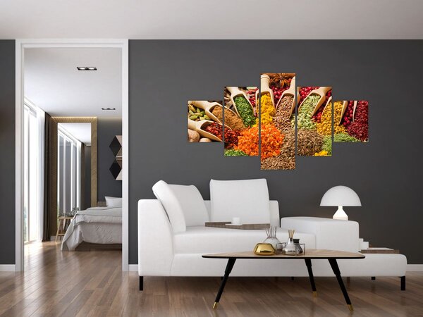 Obraz - Przyprawy z całego świata (125x70 cm)