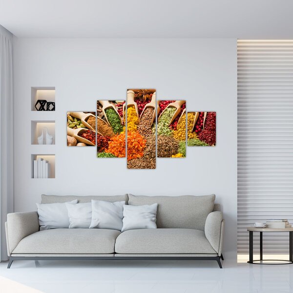 Obraz - Przyprawy z całego świata (125x70 cm)
