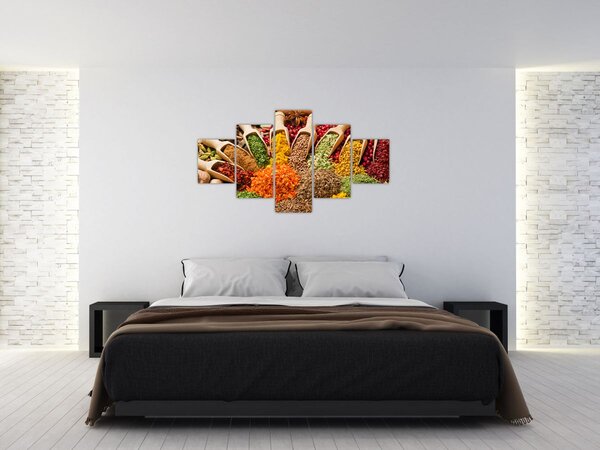 Obraz - Przyprawy z całego świata (125x70 cm)