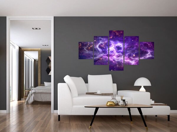 Obraz - Purple Universe (125x70 cm)