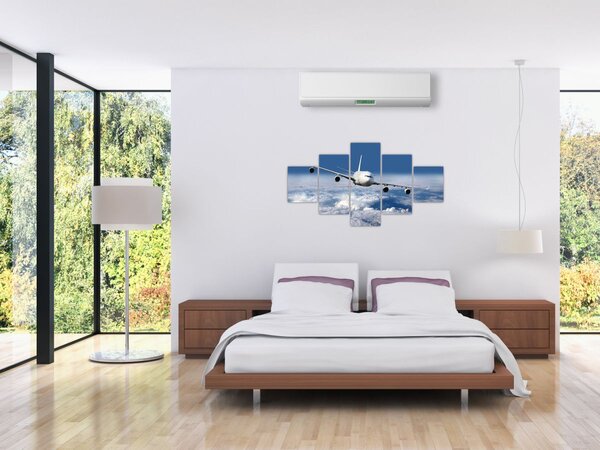 Obraz - Samolot w chmurach (125x70 cm)