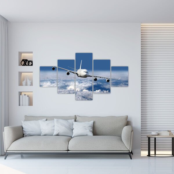 Obraz - Samolot w chmurach (125x70 cm)