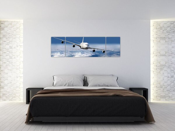 Obraz - Samolot w chmurach (170x50 cm)
