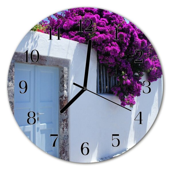 Zegar ścienny okrągły Kwiaty Dom
