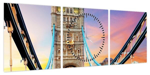 Obraz - Tower Bridge (z zegarem) (90x30 cm)