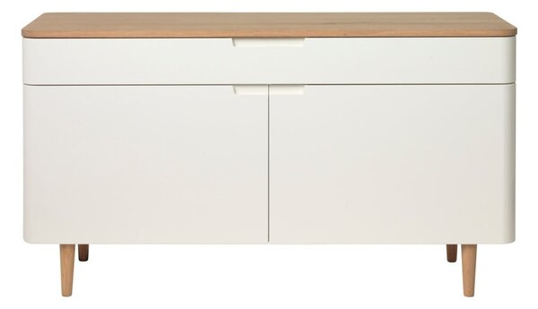 Niska komoda z drewna białego dębu Unique Furniture Amalfi