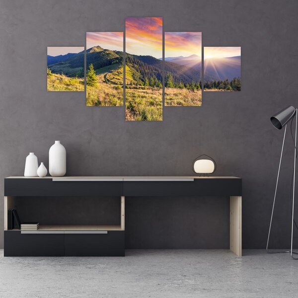 Obraz - Krajobraz leśny (125x70 cm)