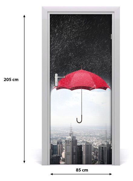 Fototapeta samoprzylepna DRZWI Parasol nad miastem
