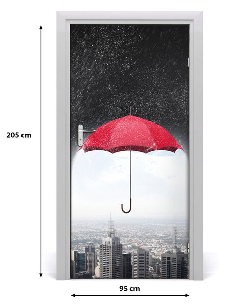 Fototapeta samoprzylepna DRZWI Parasol nad miastem