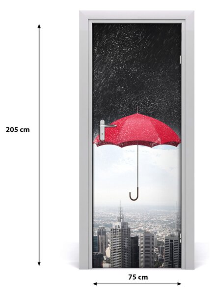 Fototapeta samoprzylepna DRZWI Parasol nad miastem