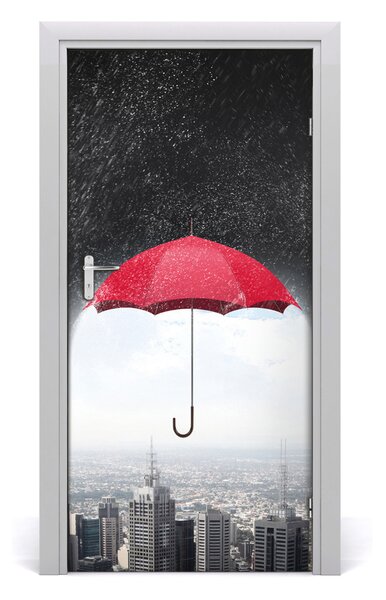 Fototapeta samoprzylepna DRZWI Parasol nad miastem